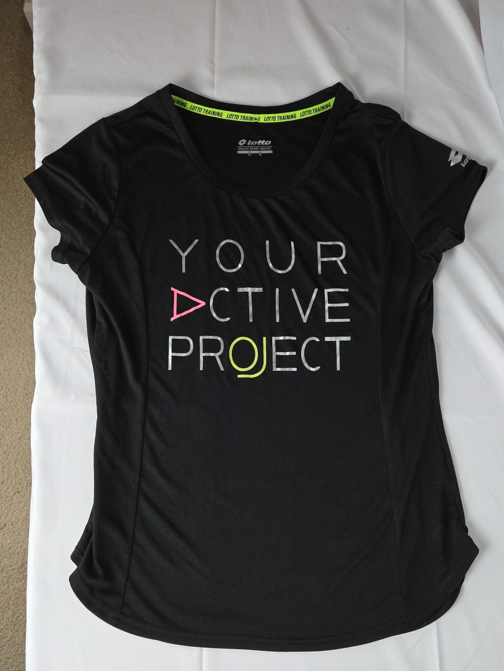 OTTO Black Short-Sleeve Graphic Tee with Neon Accents